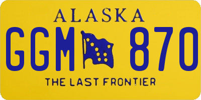 AK license plate GGM870