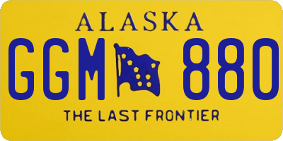 AK license plate GGM880