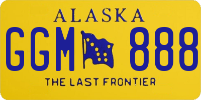 AK license plate GGM888