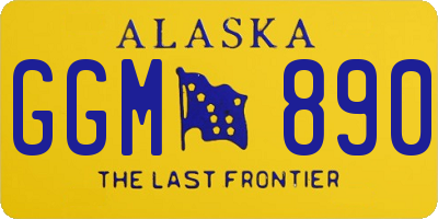 AK license plate GGM890