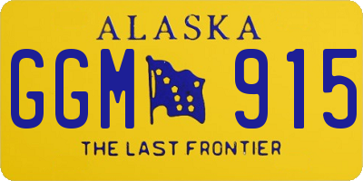 AK license plate GGM915