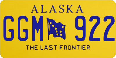 AK license plate GGM922