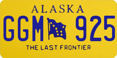 AK license plate GGM925