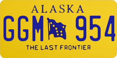 AK license plate GGM954