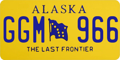 AK license plate GGM966