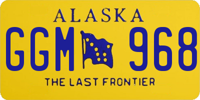 AK license plate GGM968