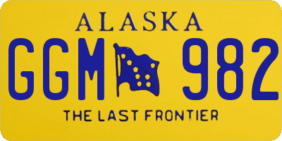 AK license plate GGM982