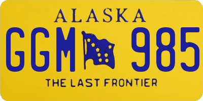 AK license plate GGM985