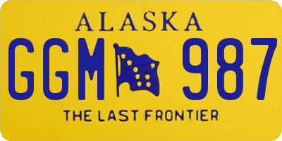 AK license plate GGM987