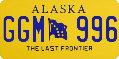 AK license plate GGM996