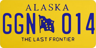 AK license plate GGN014