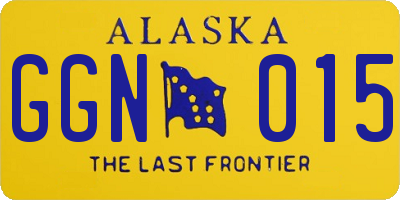 AK license plate GGN015