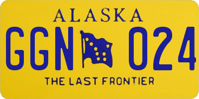 AK license plate GGN024
