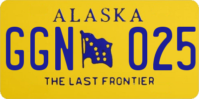 AK license plate GGN025