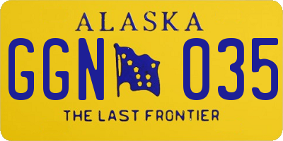 AK license plate GGN035