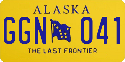AK license plate GGN041