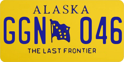 AK license plate GGN046