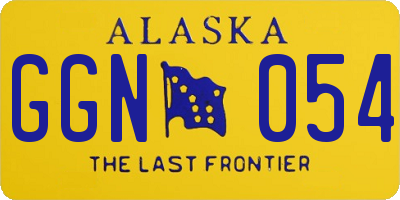 AK license plate GGN054