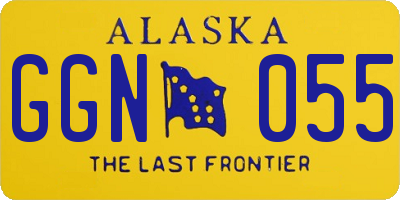 AK license plate GGN055