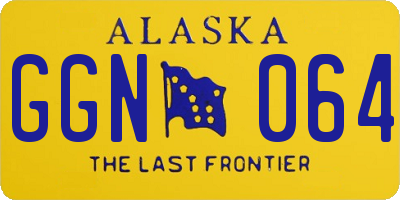 AK license plate GGN064