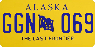 AK license plate GGN069
