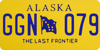 AK license plate GGN079