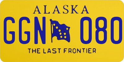 AK license plate GGN080