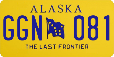 AK license plate GGN081