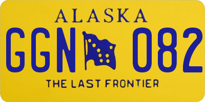 AK license plate GGN082