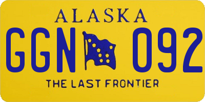 AK license plate GGN092
