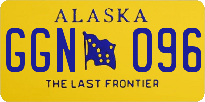 AK license plate GGN096