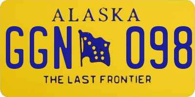 AK license plate GGN098