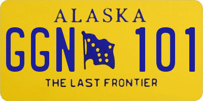 AK license plate GGN101