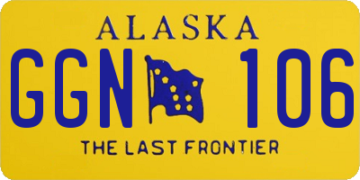AK license plate GGN106