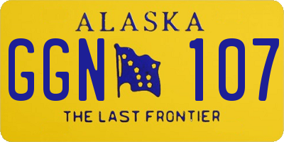 AK license plate GGN107