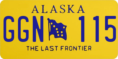 AK license plate GGN115