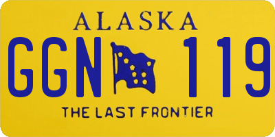 AK license plate GGN119