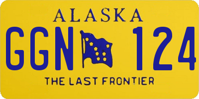 AK license plate GGN124