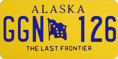 AK license plate GGN126