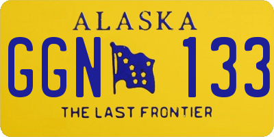 AK license plate GGN133