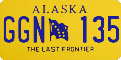 AK license plate GGN135