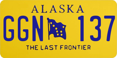 AK license plate GGN137