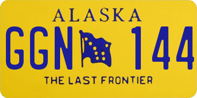 AK license plate GGN144
