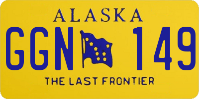 AK license plate GGN149