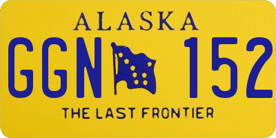 AK license plate GGN152