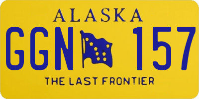 AK license plate GGN157