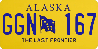 AK license plate GGN167