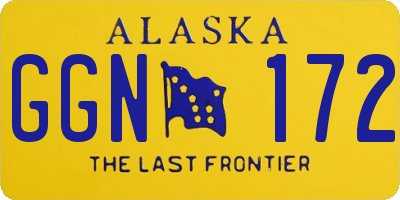AK license plate GGN172