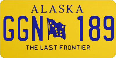 AK license plate GGN189