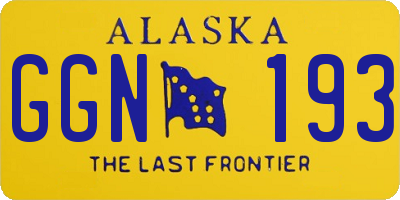 AK license plate GGN193